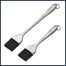 Silicone BBQ Basting Brush BPA Free Pastry Oil Brush with Stainless Steel Handle