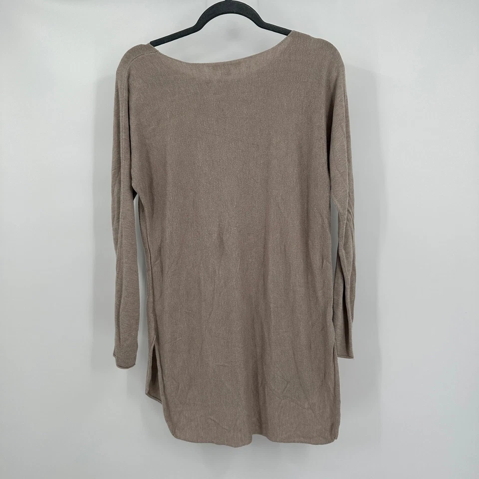 Suéter túnica Joan Vass para mujer talla S mezcla de cachemir minimalista capas neutras Foto 2 de 4