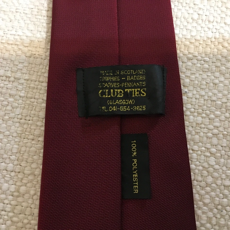 Corbatas Granate Inverness Kyle Ferrocarril Corbata Emblema Ciervo 100% Poliéster Club Escocia Foto 2 de 4