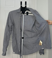 Scotch  Soda Amsterdam Couture Men  s Small Stretch Gingham Button-Down Shirt S