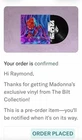 Madonna CONFESSIONS II BILT Custom Vinyl LIMITED EDITION Variant Cover PRE ORDER