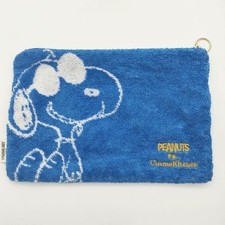 PEANUTS Cosme Kitchen JOE COOL Towel Pouch, Snoopy Accessory Case blue 5-113...