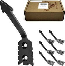 European Deer A - 3.19 L, Classic, Black-6 Pcs Arrow Shape Skull Hangers 