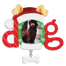 Christmas Dog Frame Personalized Christmas Tree Ornament