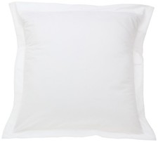 Poplin Tailored Pillow Sham, Euro, 26x26 inches, White