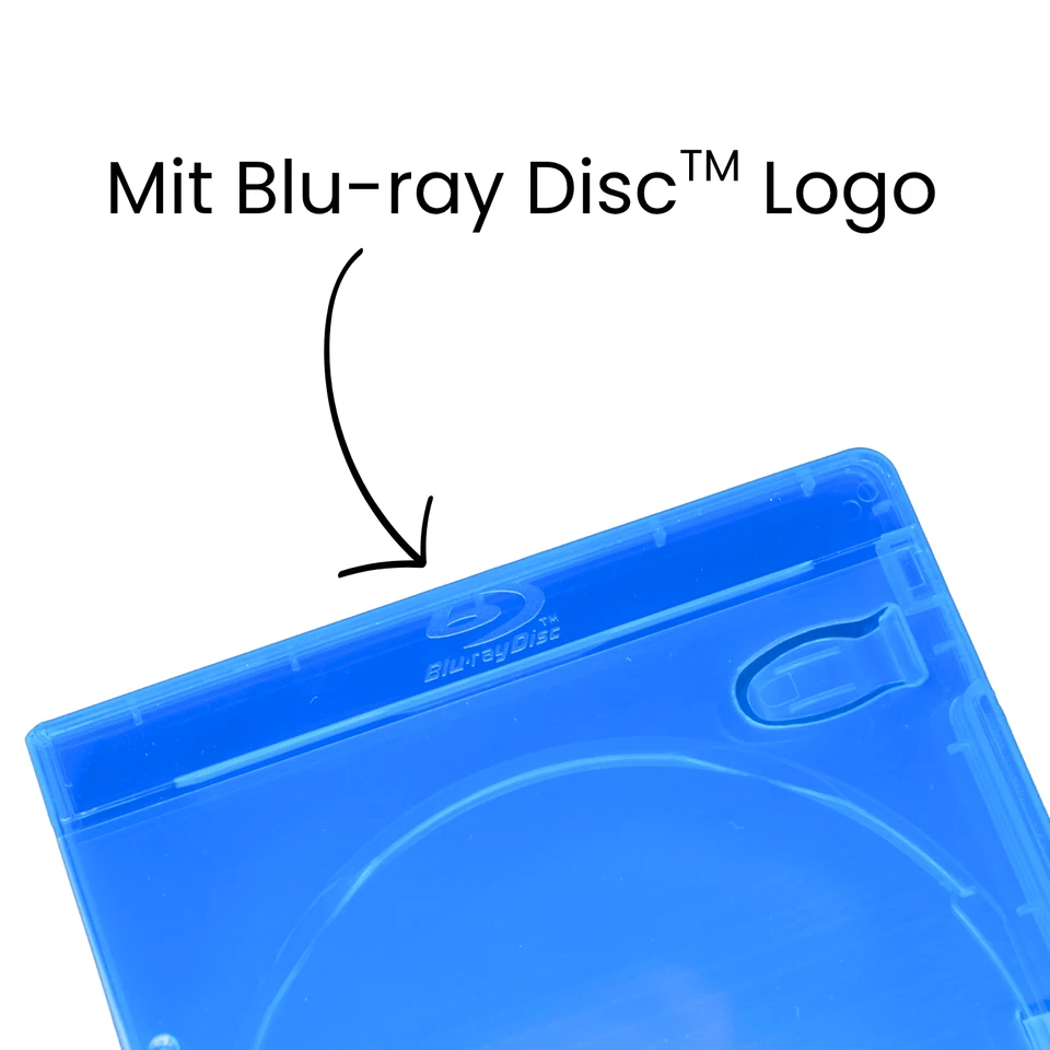 1-100 Blu-ray Hüllen Box 7mm 11mm 14mm für 1 / 2 / 3 / 4 / 6 BD / CD / DVD blau - Bild 2 von 4