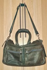 Cowboysbag, dunkelgrün, Ledertasche