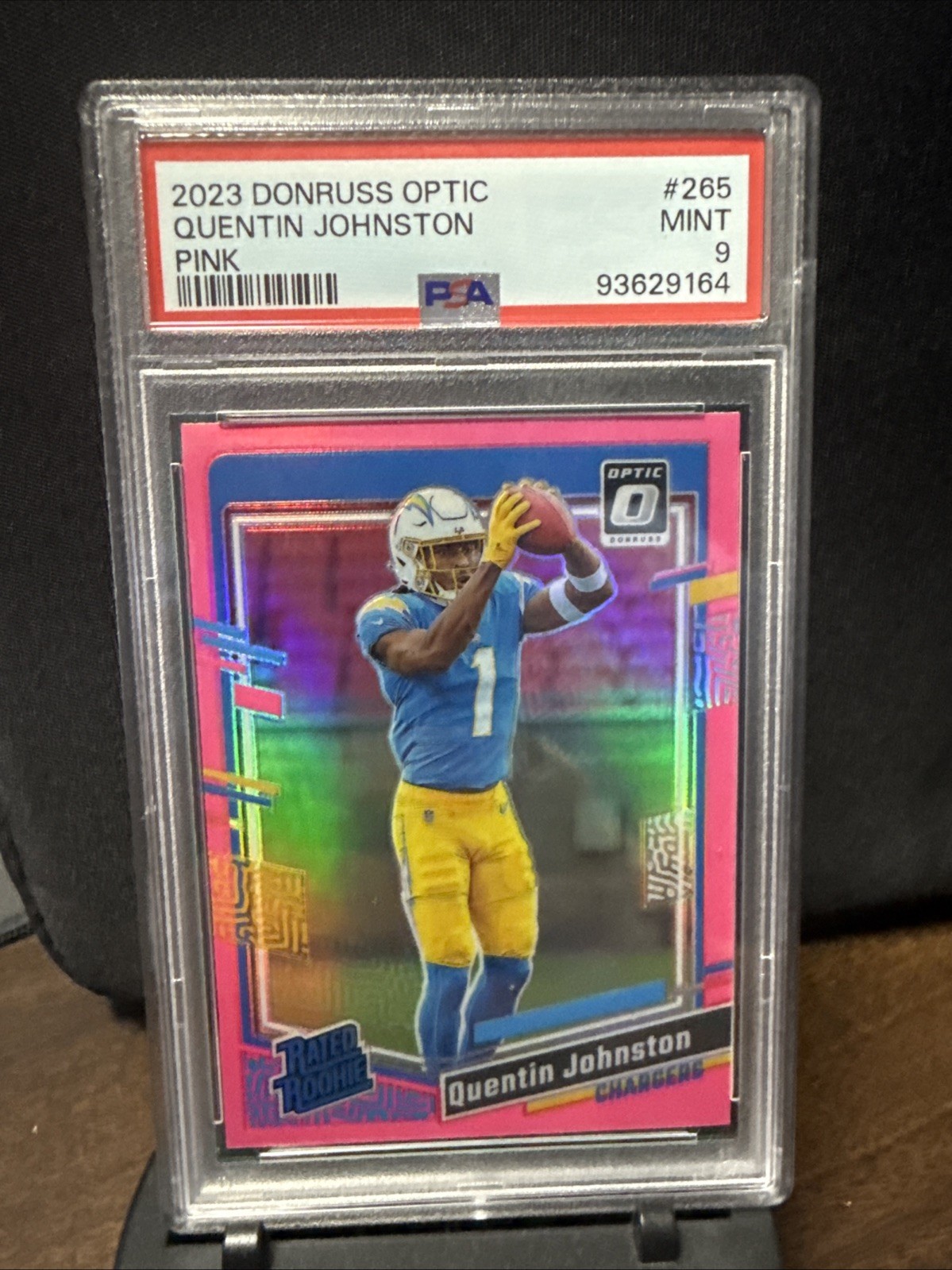 2023 Panini Donruss Optic - Rated Rookie Quentin Johnston #265 Pink Prizm (RC)