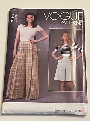 TOHL   Vogue Patterns V1815 | Misses  Pants & Shorts Sewing Pattern | Uncut, Fac