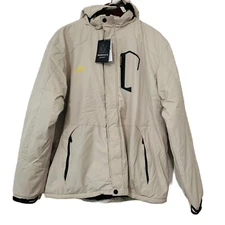 Merence Jacket Men Size XL Beige Outdoor Weathergear Sport Oscillator Hooded NWT