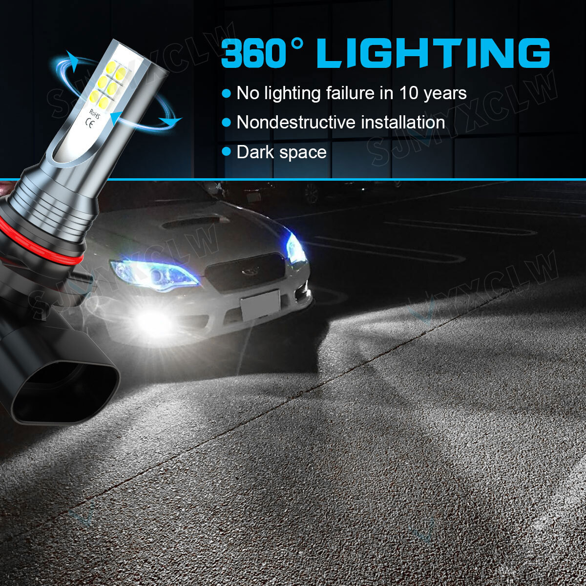 For Ford Explorer Sport Trac 2001-2005 Front LED Headlight & Fog Light Bulbs Kit