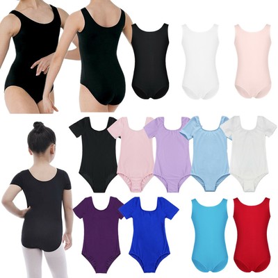 Girls Ballet Dance Dress Children Gymnastics Sleeveless Leotard Bodysuit Costume