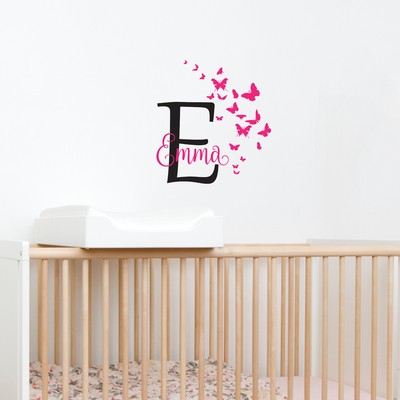 Custom Nursery Wall Decal Name Monogram And Erflies Kids Crib Decor Ebay Custom Nursery Wall Decal Name Monogram And Erflies Kids Crib Decor Ebay