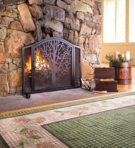 Sweetwater Pines Forest Green Plaid Rustic Country Cabin Lodge Accent Rug 3'x4' - Picture 2 of 2