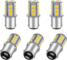 6-Pack 1076 LED Bulb for RV, 1142 1004 BA15D Warm White Bulb for 12V Camper T...