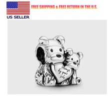 Authentic Mother & Puppy Love Charm S925 Sterling Silver Charm Bracelet