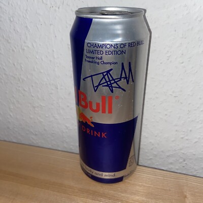 2008 Champions of Red Bull Tanner Hall Freeskiing Ski 500ml Dose Rare Collection