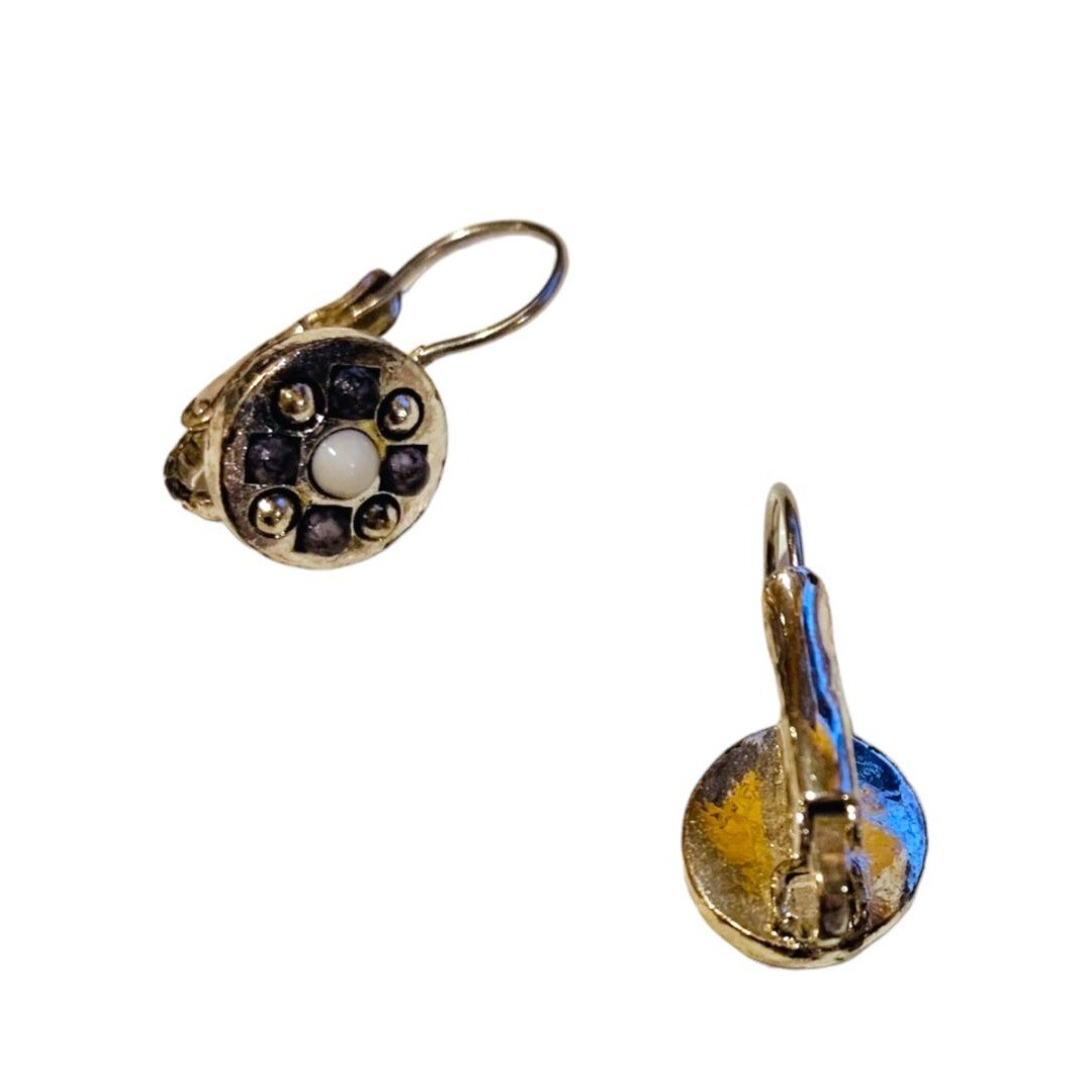 Delicate Leverback Pierced Earrings Silvertone Ci… - image 6