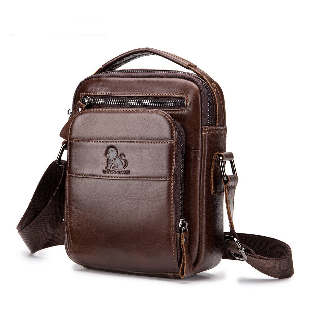 100% Genuine Leather Men's Messenger/Shoulder Bag 8