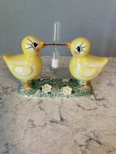 Cracker Barrel Porcelain Kitchen 3-minute Egg Timer-2 Chickens.