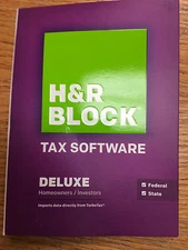 2013 H&R Block Deluxe Federal +State Tax Return