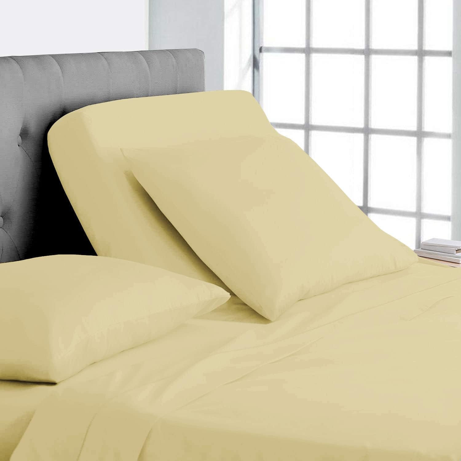 Flex Top King Size Sheets for Sleep Number Bed (4 Pcs) - 100% Microfiber - 18