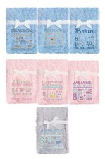 PERSONALISED BABY BLANKET EMBROIDERED SOFT BUBBLE BABY BOY GIRL GIFT NEW BORN