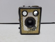 Vintage Kodak Box Camera Brownie Six-20 Model D Black Leather As Is 