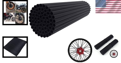 Stylish 72Pcs Spoke Covers for 19-21 Inch Bikes - Durable Black Protection - Picture 2 of 9