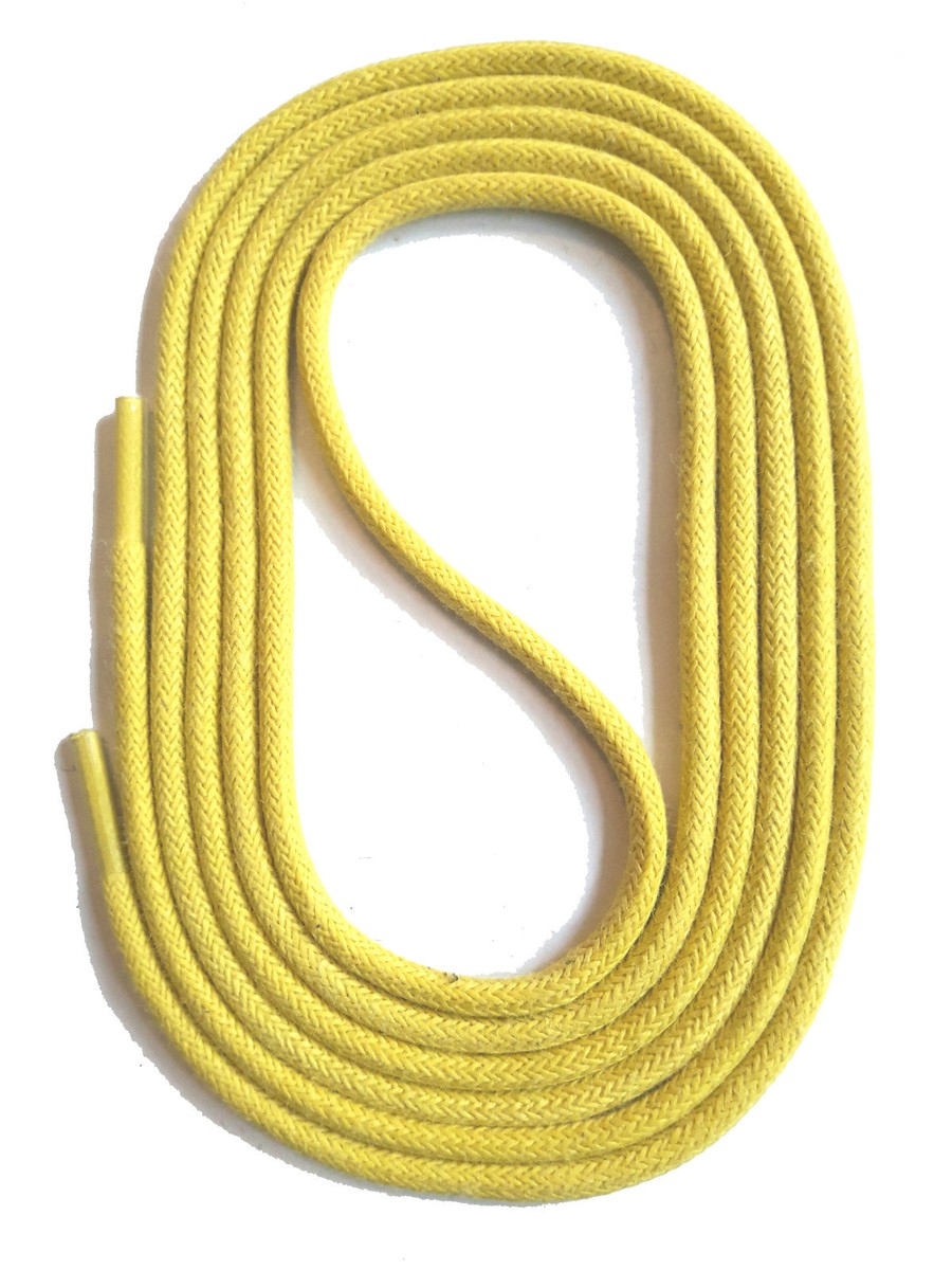 SNORS SHOELACES NATURAL ROUND LACES YELLOW Lengths UK