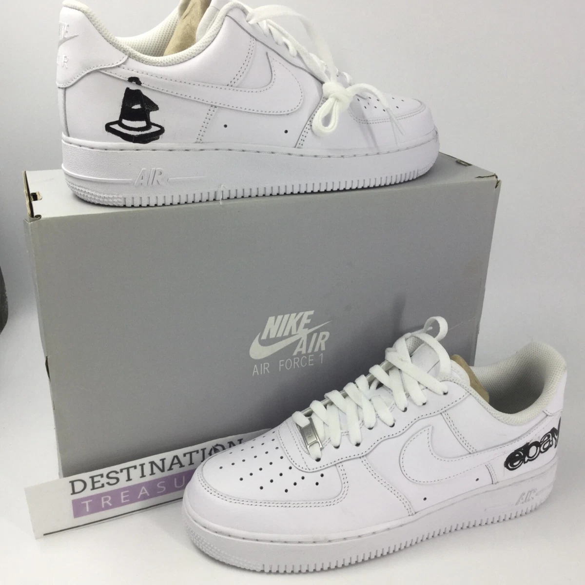 ComplexCon 2018 Nike Air Force 1  Joshua Vides OOAK Sneakers M9 W 10.5  AF1 883412740913