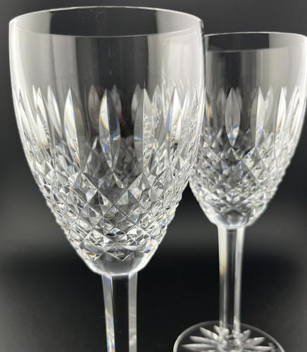 Set of 2 WATERFORD Crystal Castlemaine 7-7/8" Water Wine Goblets / Glasses - Picture 9 of 9