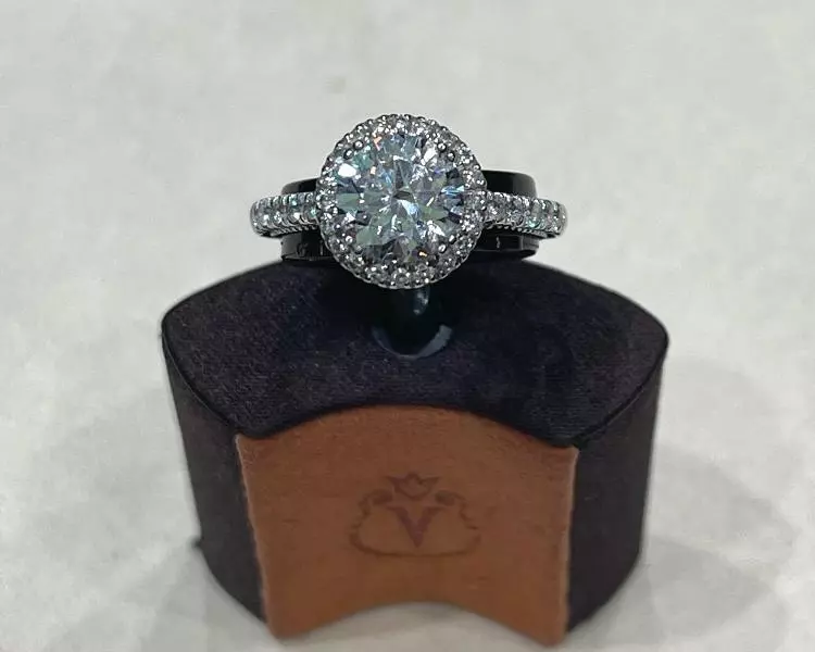 Verragio Diamond Halo Style Semi Mount Engagement Ring 0.65ct eBay