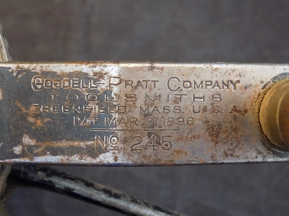 DE COLECCIÓN GOODELL PRATT TALADRO Nº Taladro antiguo 245 HOMBRO rodilla pecho 2 velocidades Foto 4 de 4