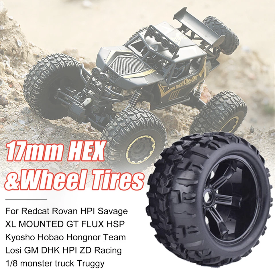 RC Tyre Weel Monster Truck 17mm Hub Hex for 1/8 Car HSP HPI Redcat Traxxas Trx4 - Image 3 of 4