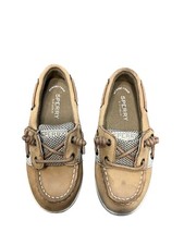 SPERRY Little KIDS SHORESIDER JR/ Brown BOAT SHOE Size 10