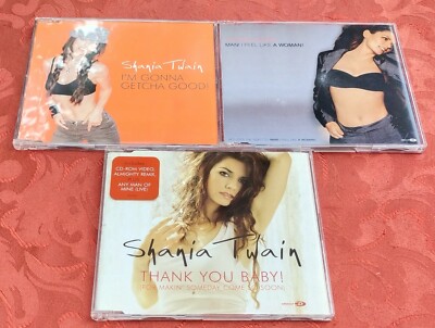 SET 3 MAXI CD SHANIA TWAIN GONNA GETCHA GOOD/THANK YOU BABY/MAN! I FEEL LIKE...