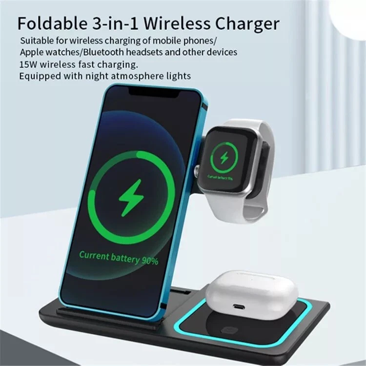 Portable Mobile Phone Charging StationWireless Charger Foldable Magnetic - Image 4 of 4