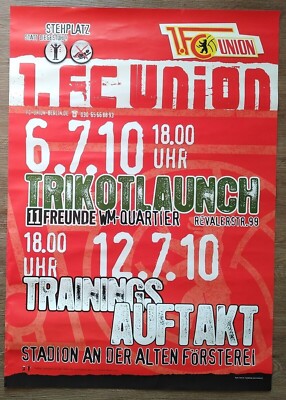 Stadionplakat Poster 6./12.7.2010 Union Berlin Trainingsauftakt # 59 x 84