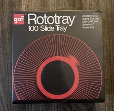 NEW GAF Rototray 100 Slide Tray Projector - Sawyer's 2 x 2 Slides Dmg Box