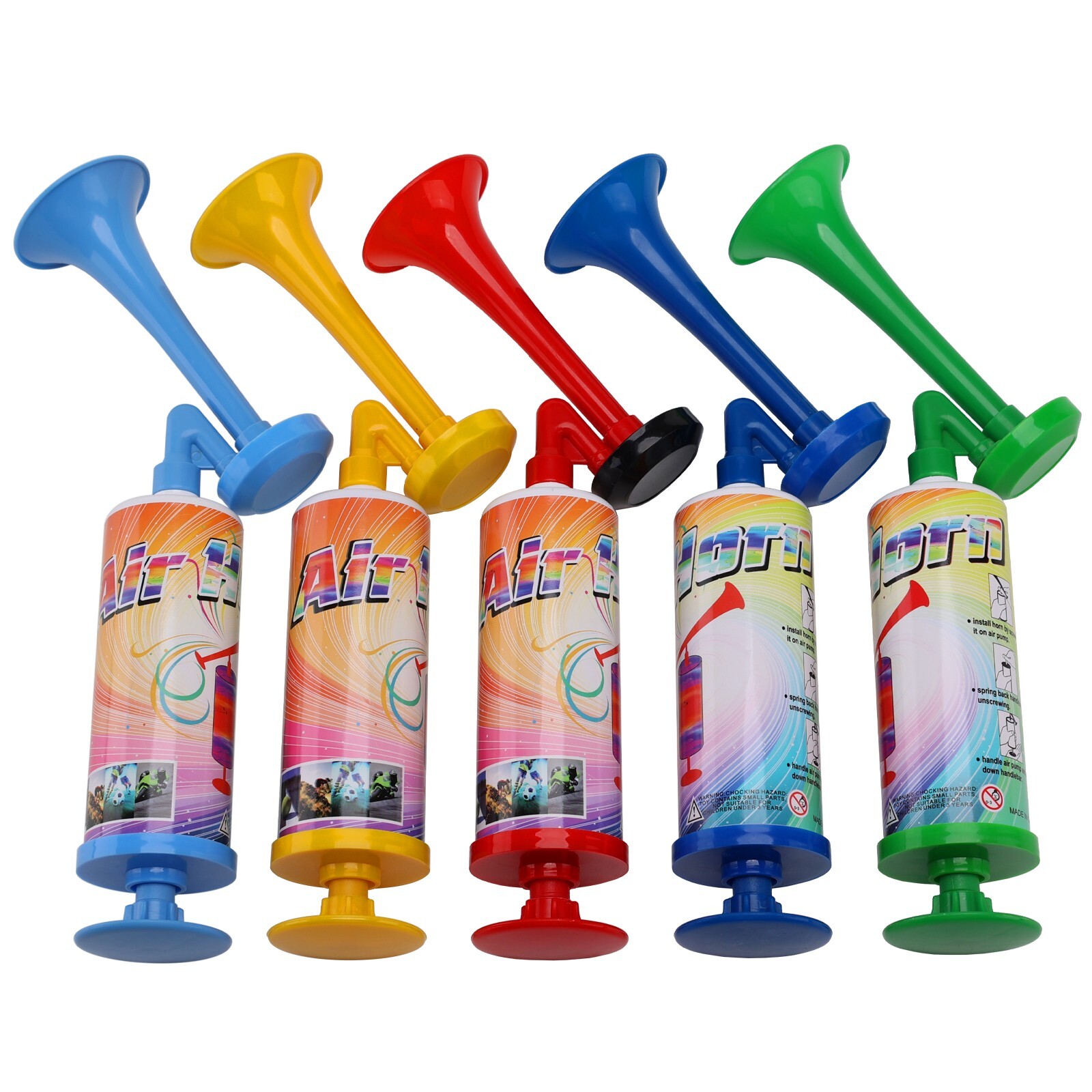 FARBIN 5pcs Mini Air Horn Hand Pump,for Sporting Events, Parties,Celebrations