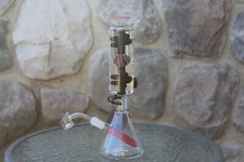 Red Phoenix Star Water Bong,10" tall", 3-1/4" base Dia.Freezable Coil USA