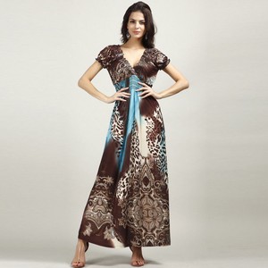 abito lungo leopardato