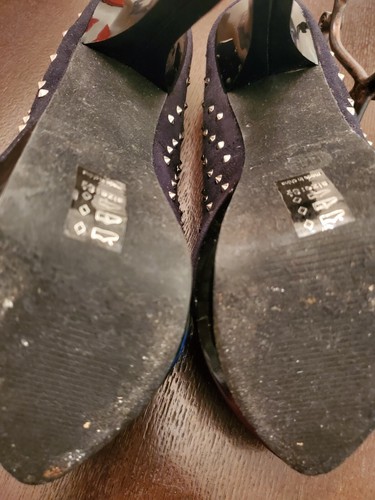 Michael Antonio Studded Almond Toe Suede Platform Pumps Black Size 8.5 - Picture 8 of 12