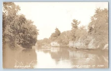 Eldora Iowa IA Steamboat Rock River Real Photo Postcard RPPC 1925-42