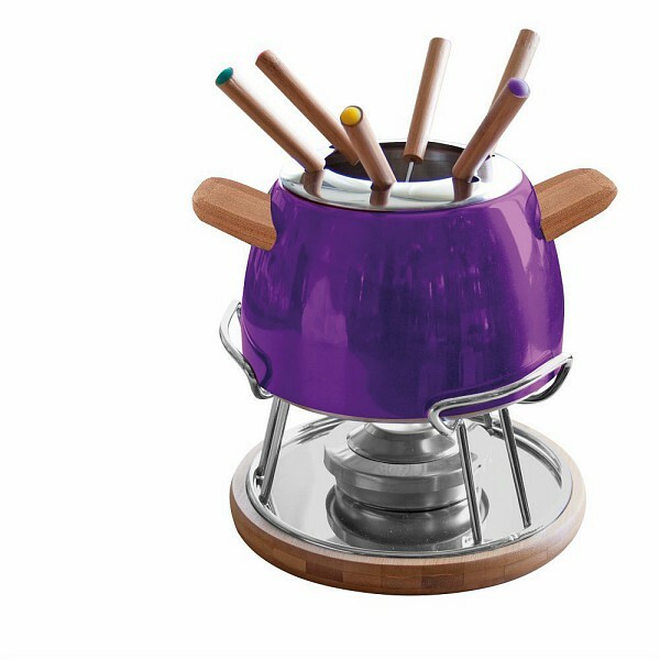 Set per fonduta con casseruola colore viola 11pezzi Malmo Forme By Tognana