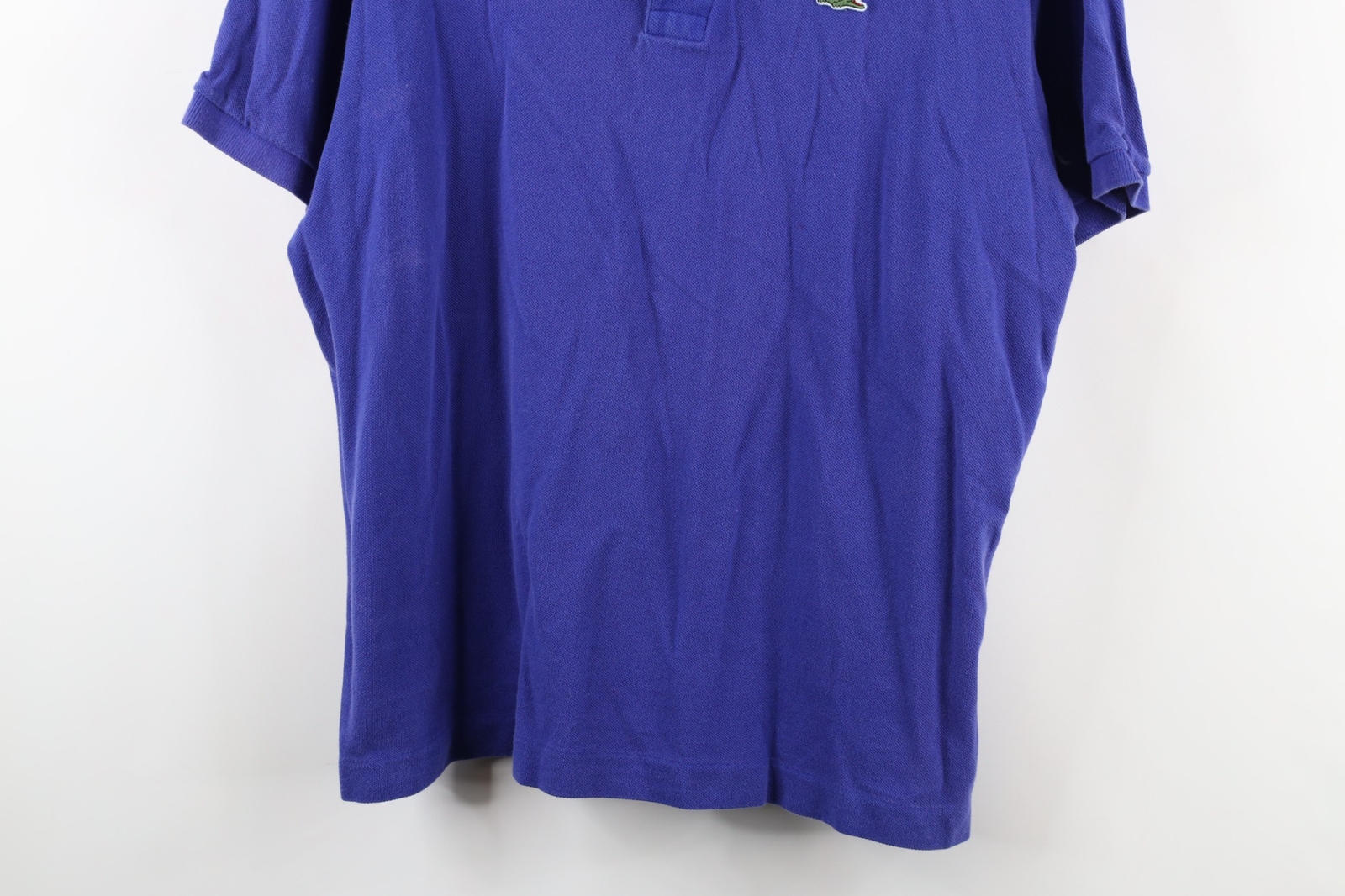 Vintage 90s Lacoste Mens FR 6 US XL Distressed Croc Logo Collared Polo Shirt thumbnail 3