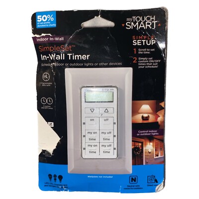 MyTouchSmart Simple Set In-Wall Digital Timer. NEW ITEM 