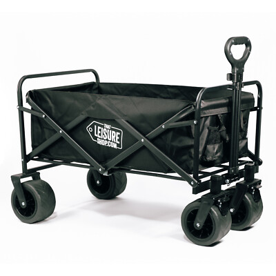Festival Trolley Camping Faltwagen Bollerwagen Schwarz Schwerlast Garten mit Tasche
