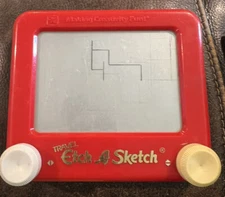 Vintage Travel Etch A Sketch Pocket Size Classic Red by Ohio Art Toy